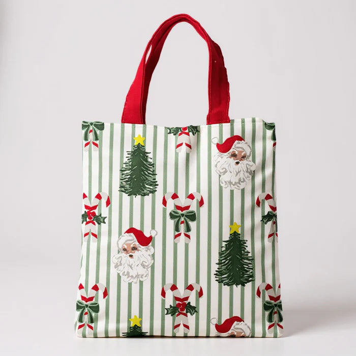 Mary Square Compact Carry Tote Peppermint Pine