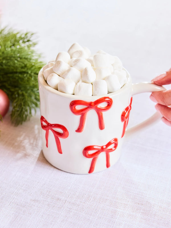 Mary Square Organic Mug Sculpted Bows