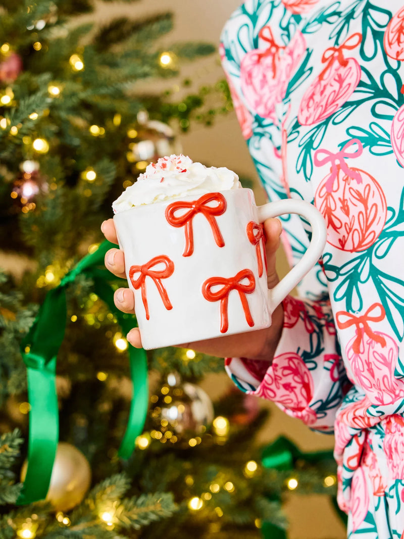 Mary Square Organic Mug Sculpted Bows