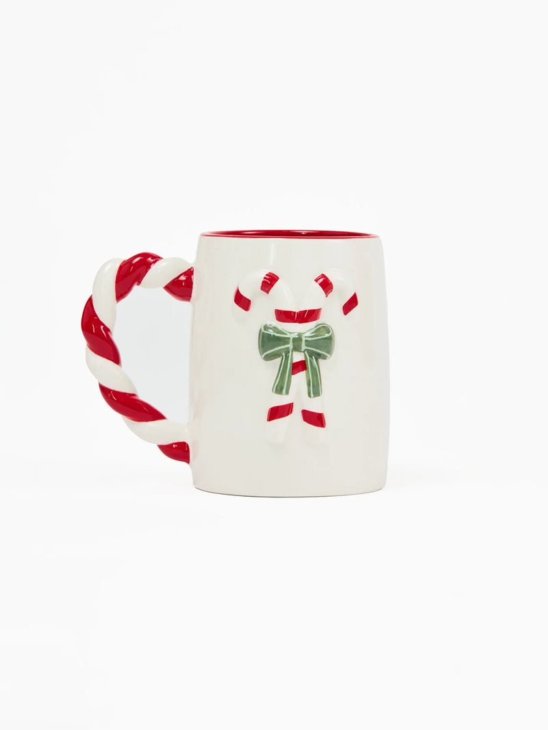 Mary Square Organic Mug Sculpted Candy Cane