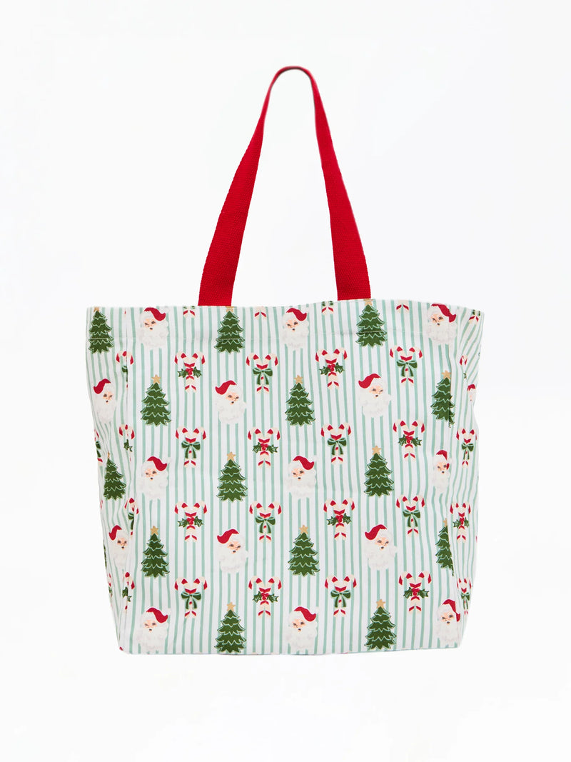 Mary Square Signature Carryall Peppermint Pine