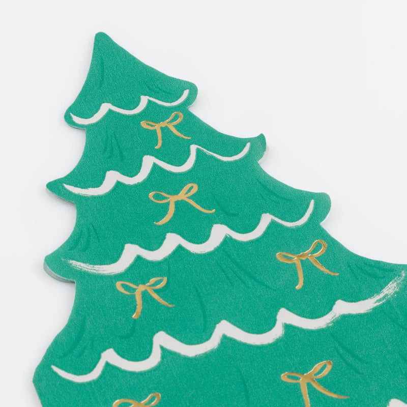 Meri Meri Christmas Tree With Bows Napkins