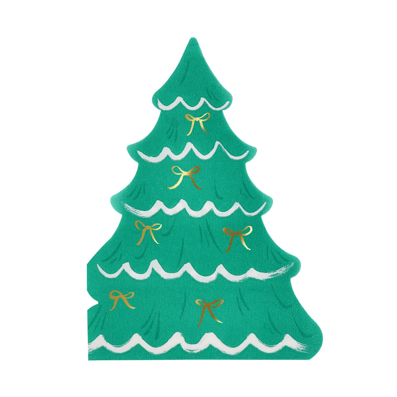 Meri Meri Christmas Tree With Bows Napkins