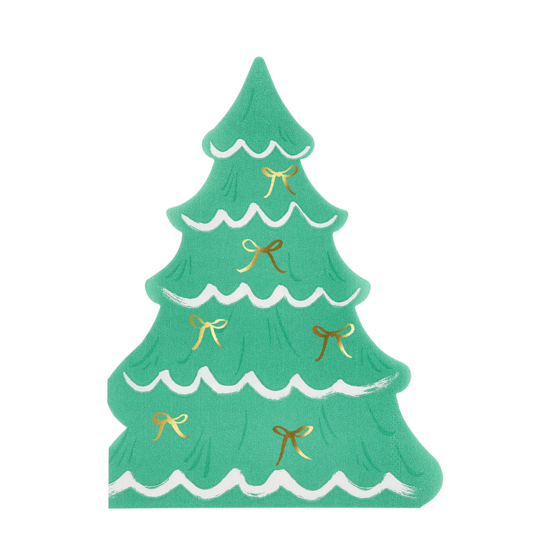 Meri Meri Christmas Tree With Bows Napkins