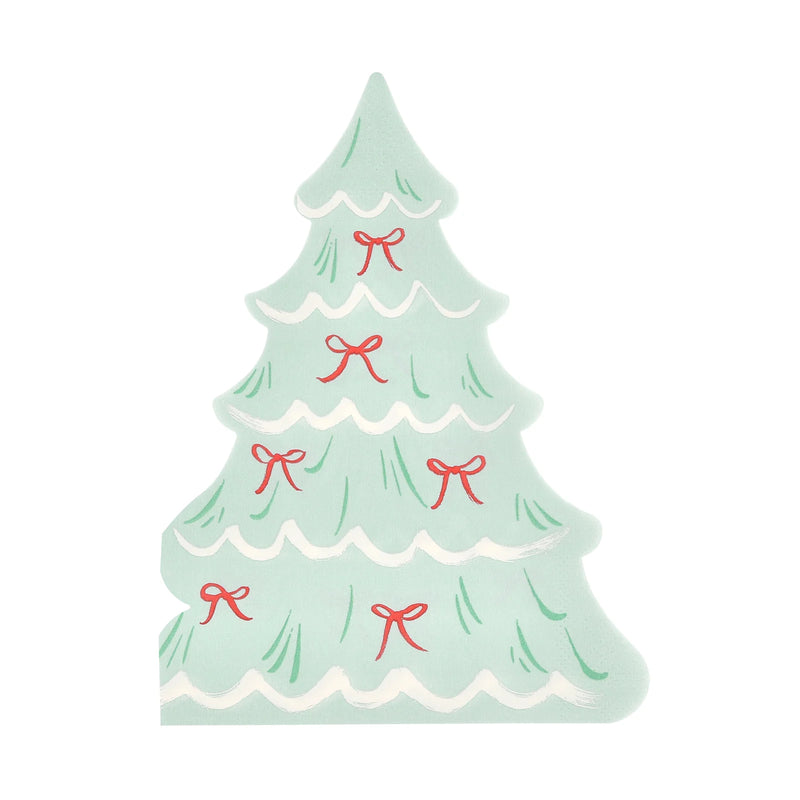 Meri Meri Christmas Tree With Bows Napkins