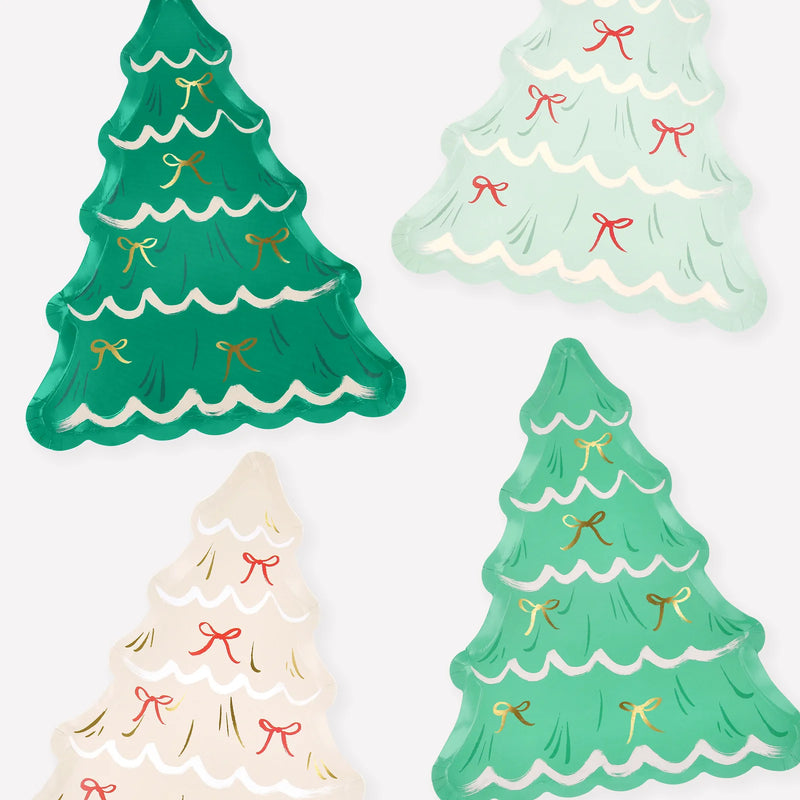 Meri Meri Christmas Tree With Bows Plates