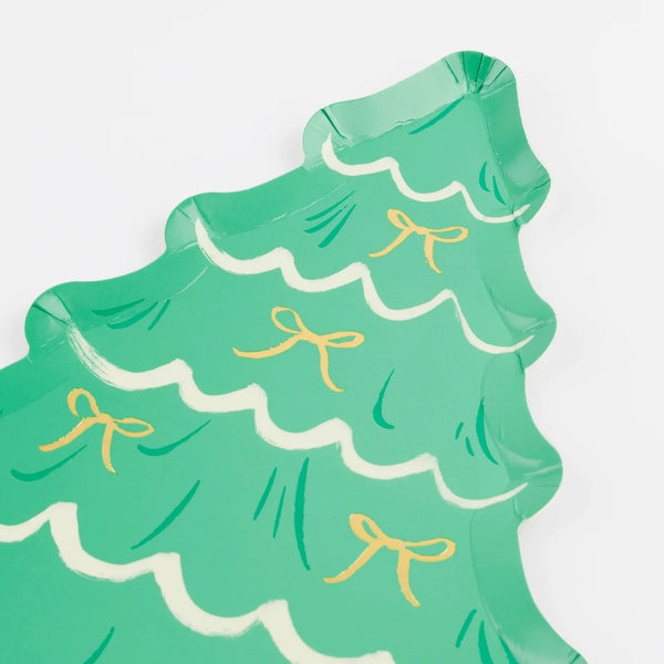 Meri Meri Christmas Tree With Bows Plates