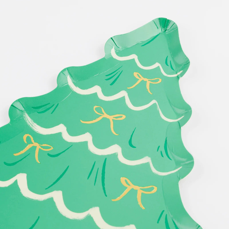 Meri Meri Christmas Tree With Bows Plates