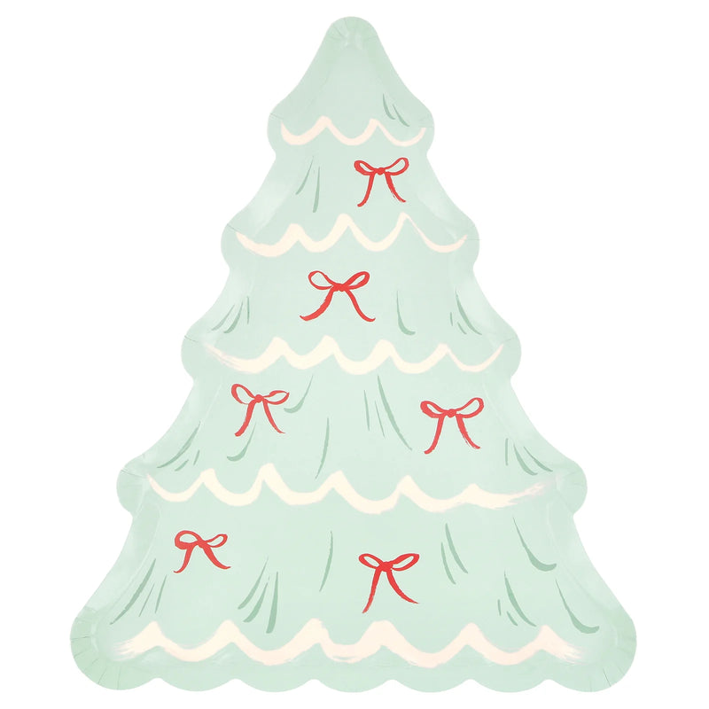 Meri Meri Christmas Tree With Bows Plates