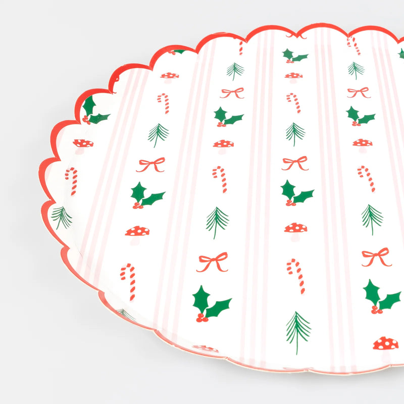 Meri Meri Festive Icon Stripes Dinner Plates