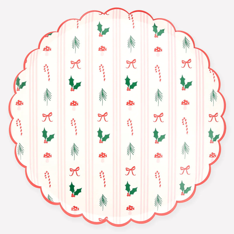 Meri Meri Festive Icon Stripes Dinner Plates