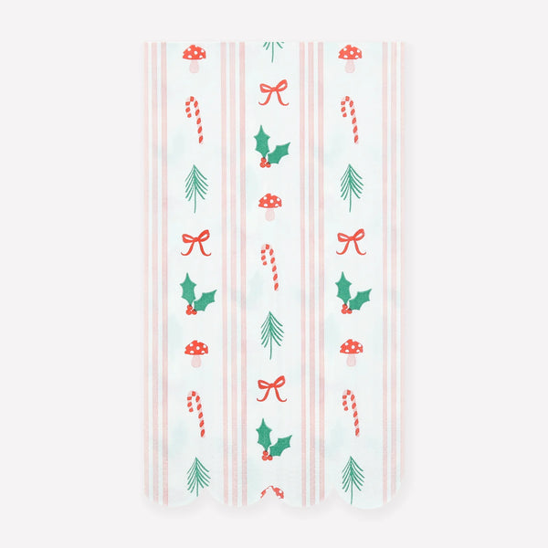 Meri Meri Festive Icon Stripes Guest Towels
