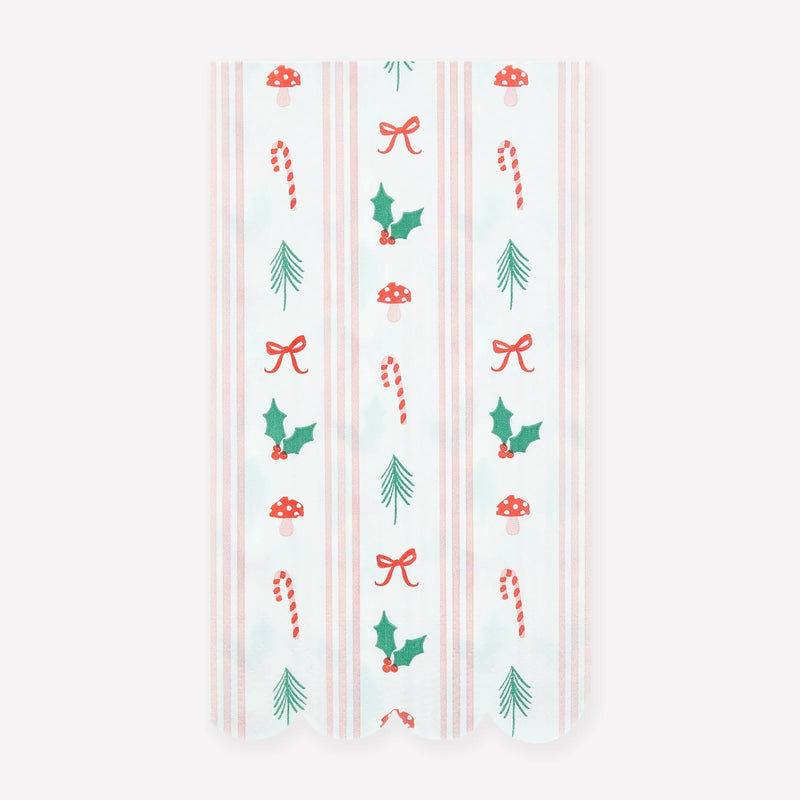 Meri Meri Festive Icon Stripes Guest Towels