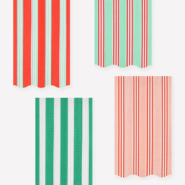 Meri Meri Festive Stripe Guest Towels