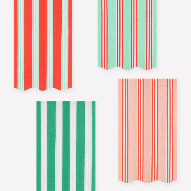 Meri Meri Festive Stripe Guest Towels