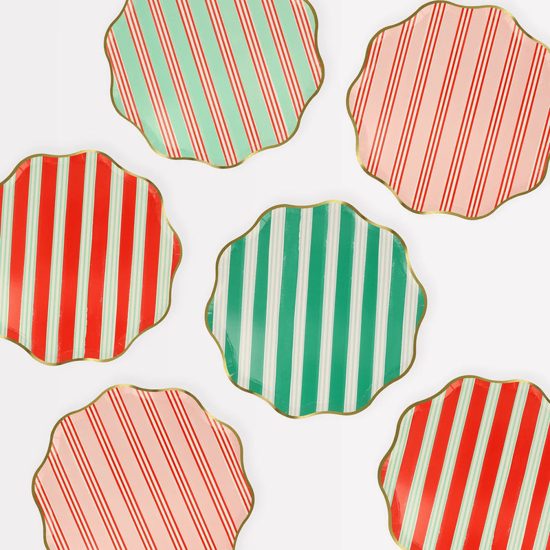 Meri Meri Festive Stripe Side Plates
