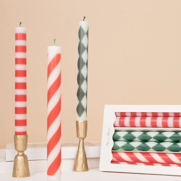 Meri Meri Festive Stripe Table Candles