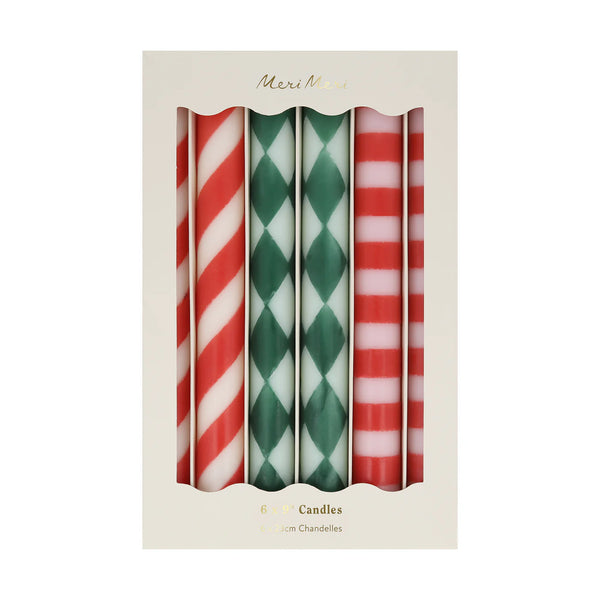 Meri Meri Festive Stripe Table Candles