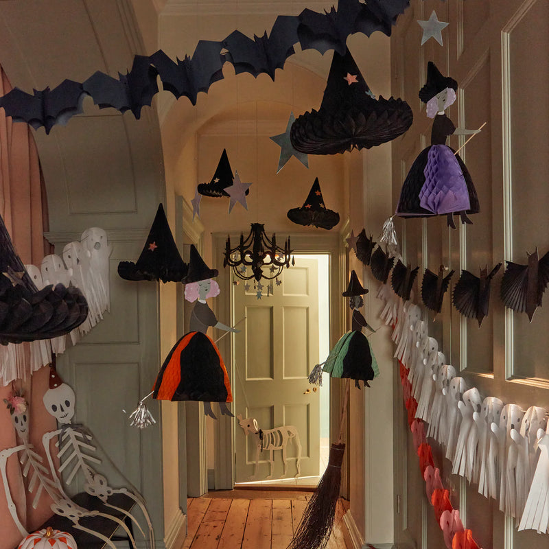 Meri Meri Flying Honeycomb Witch Decorations