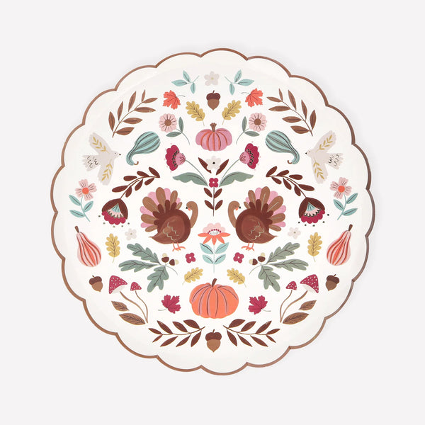 Meri Meri Folk Fall Side Plates