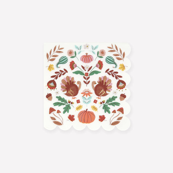 Meri Meri Folk Fall Small Napkins
