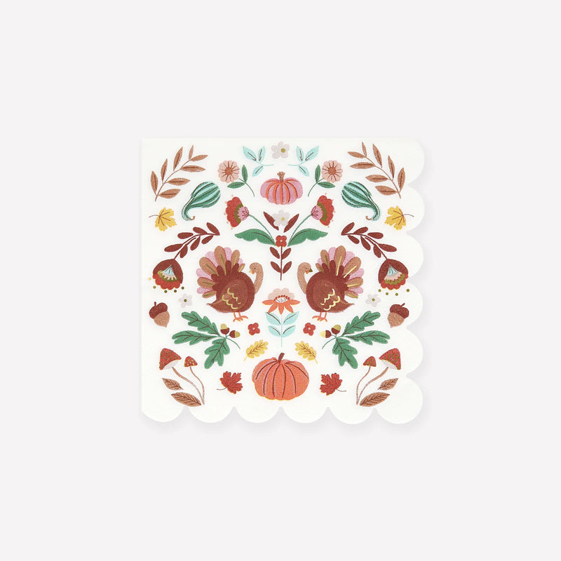 Meri Meri Folk Fall Small Napkins