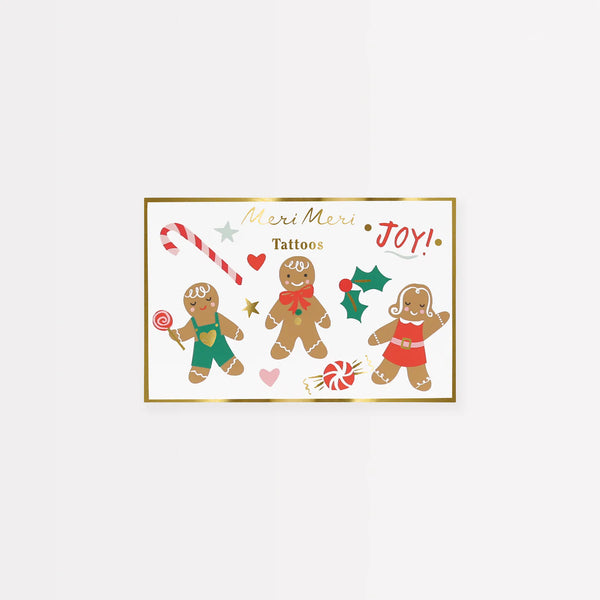 Meri Meri Gingerbread Temporary Tattoos