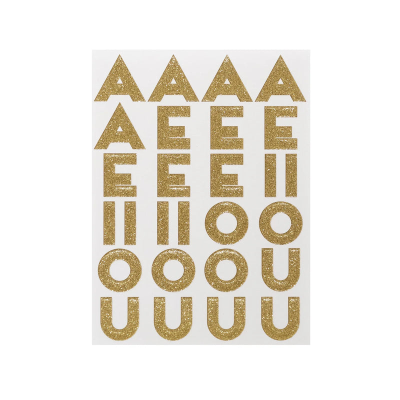 Meri Meri Gold Glitter Alphabet Sticker Sheets