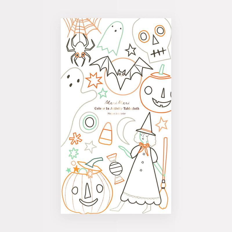 Meri Meri Halloween Colour In Activity Tablecloth