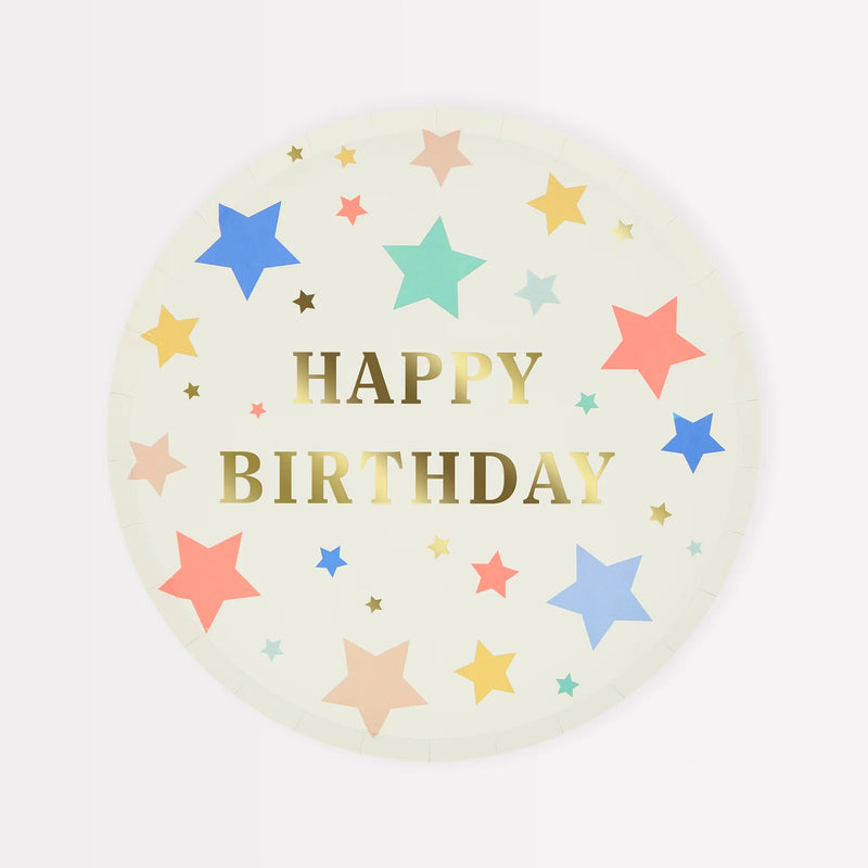 Meri Meri Happy Birthday Stars Side Plates