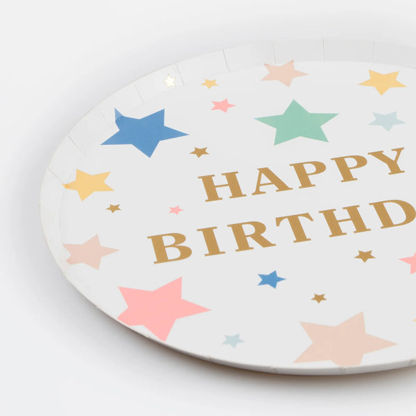 Meri Meri Happy Birthday Stars Side Plates