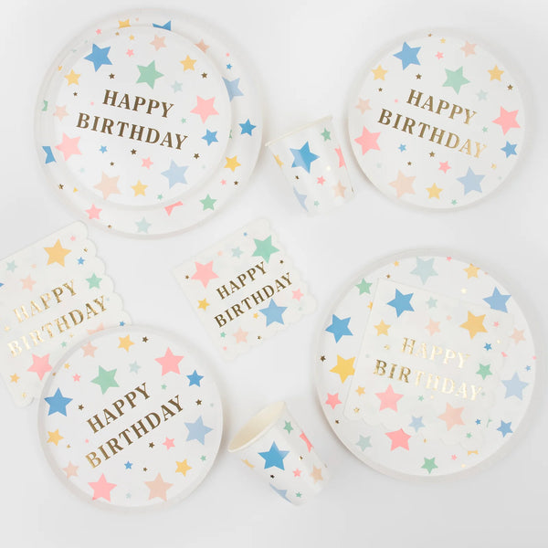 Meri Meri Happy Birthday Stars Side Plates