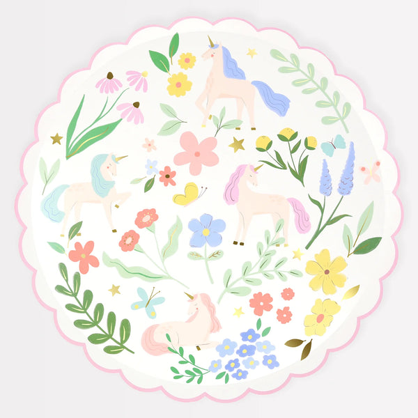 Meri Meri Meadow Unicorns Dinner Plates