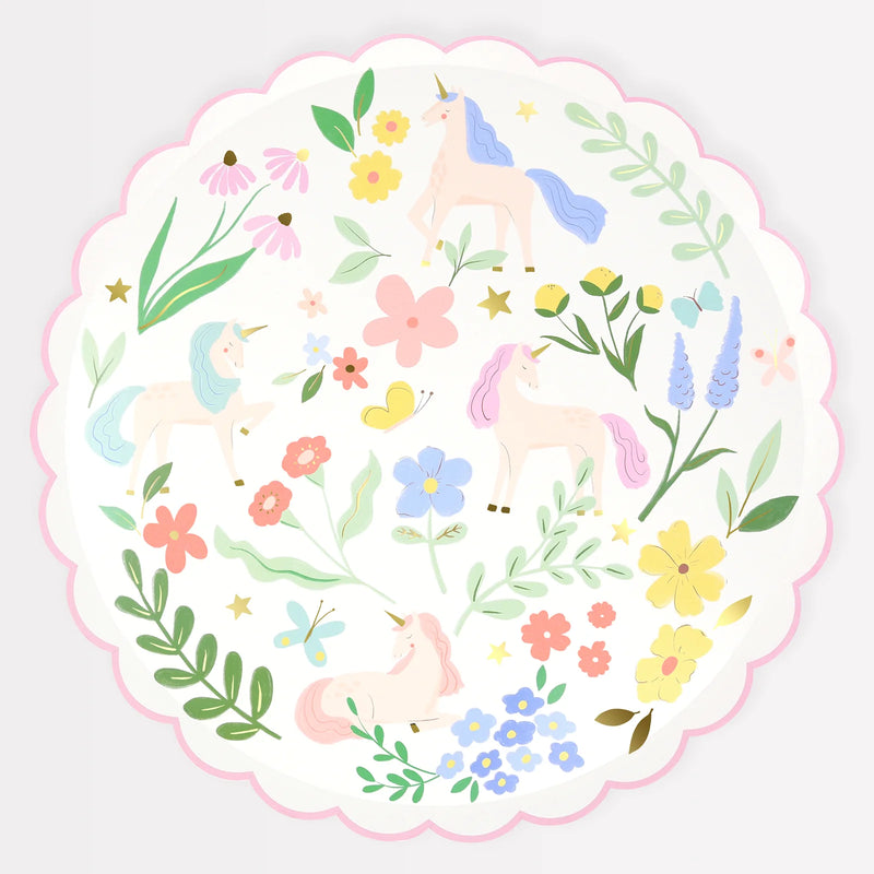 Meri Meri Meadow Unicorns Dinner Plates