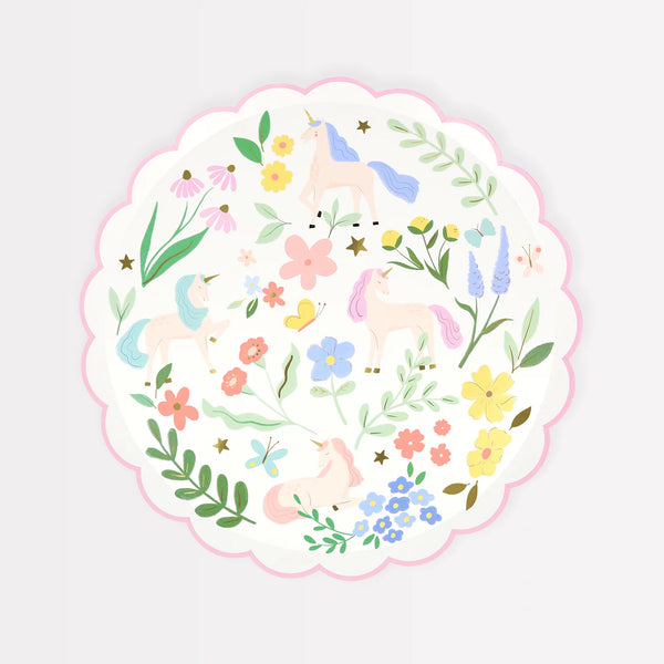 Meri Meri Meadow Unicorns Side Plates