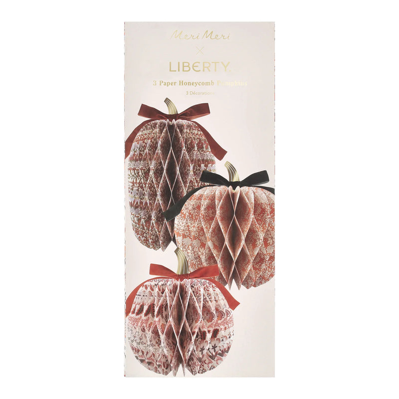 Meri Meri Meri Meri x Liberty Paper Honeycomb Pumpkins