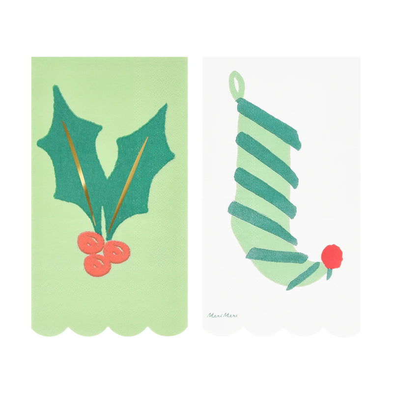 Meri Meri Mixed Christmas Icon Guest Towels