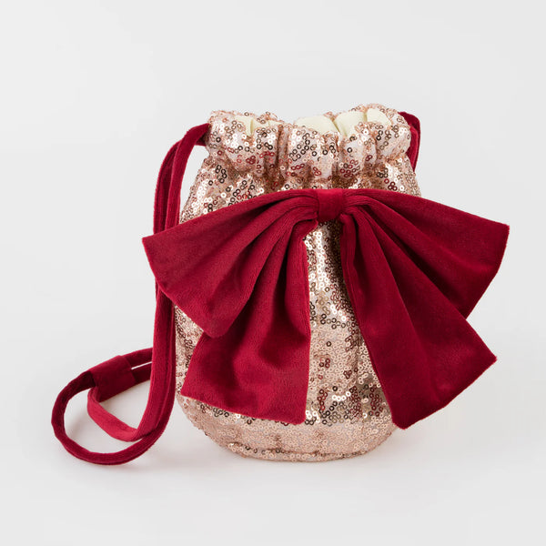 Meri Meri Pink Sequin Bow Bag