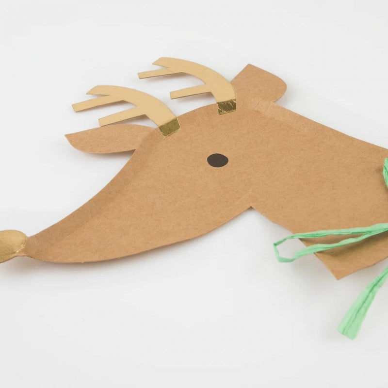 Meri Meri  Reindeer With Raffia Bow Plates