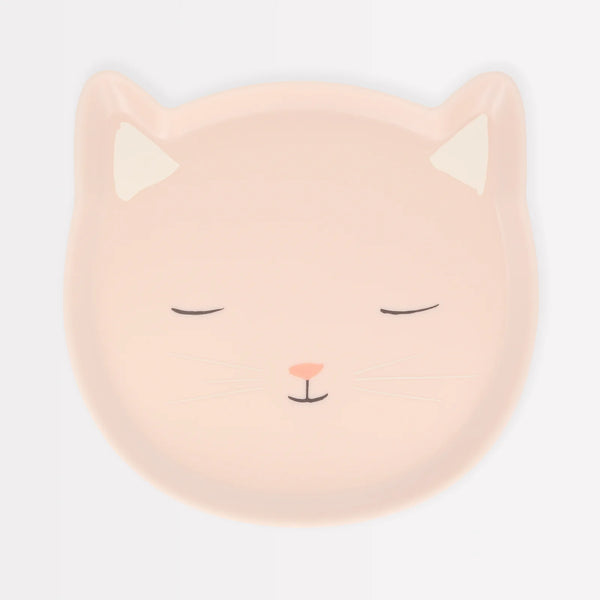 Meri Meri Reusable Pink Cat Plate
