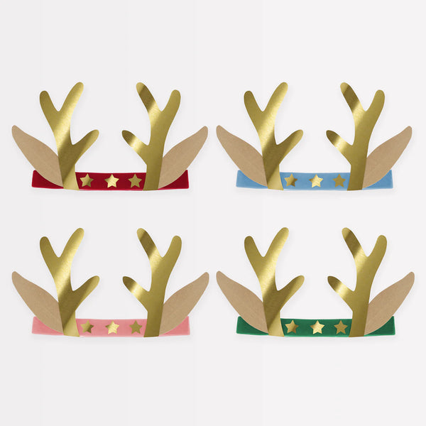 Meri Meri Velvet Antler Headbands