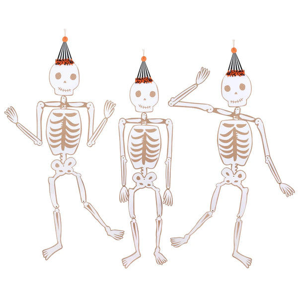 Meri Meri  Vintage Giant Halloween Jointed Skeletons