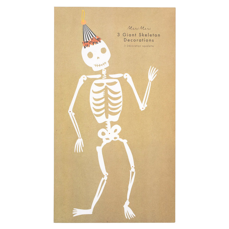 Meri Meri  Vintage Giant Halloween Jointed Skeletons