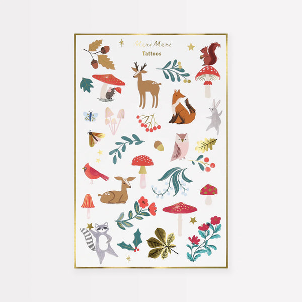 Meri Meri Woodland Temporary Tattoo Sheets