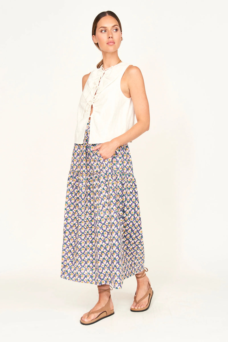 Mirth Cerritos Top in White Box Stitch