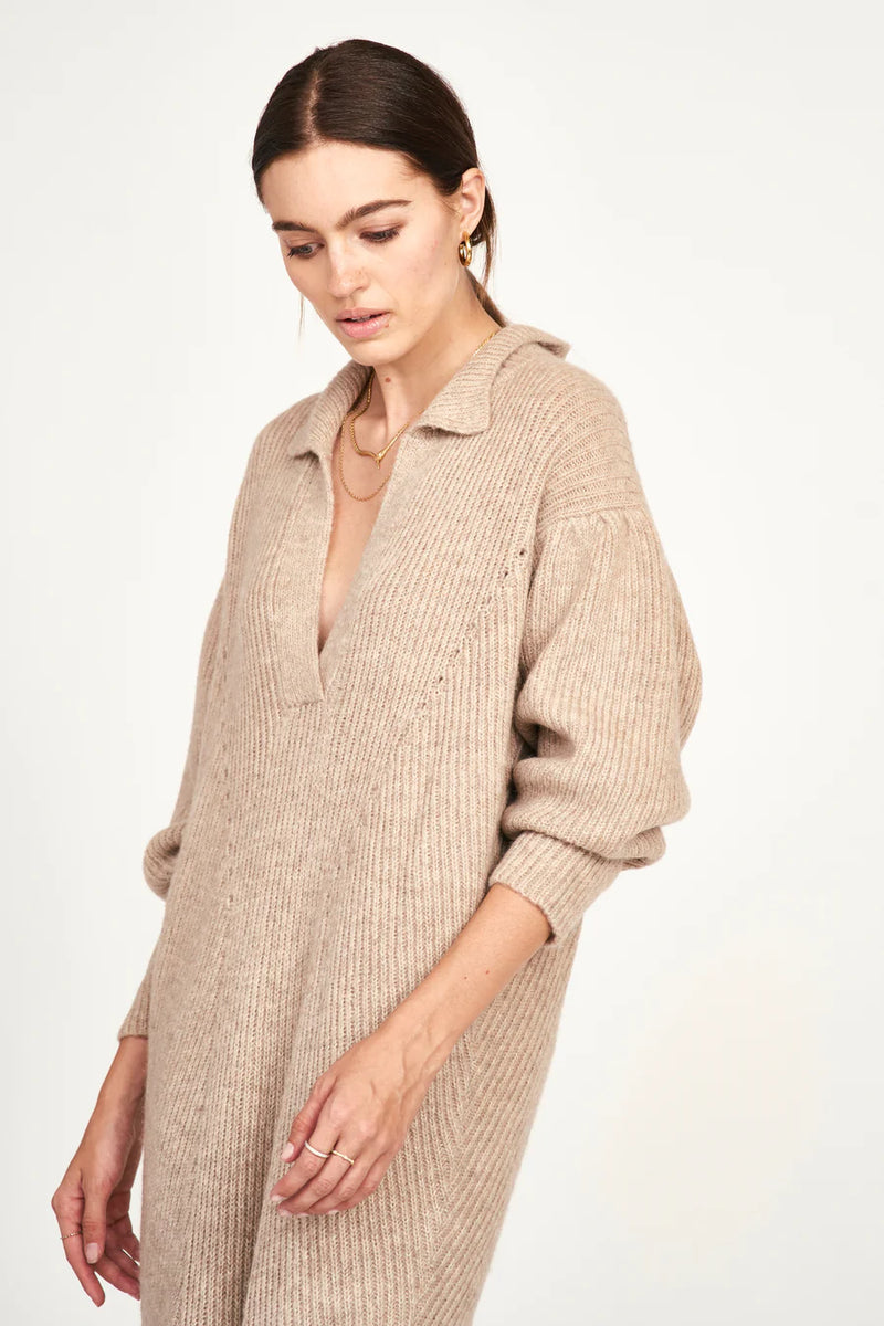 Mirth Jackson Sweater Dress in Camel