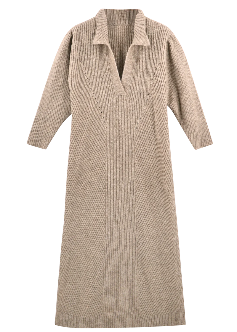 Mirth Jackson Sweater Dress in Camel