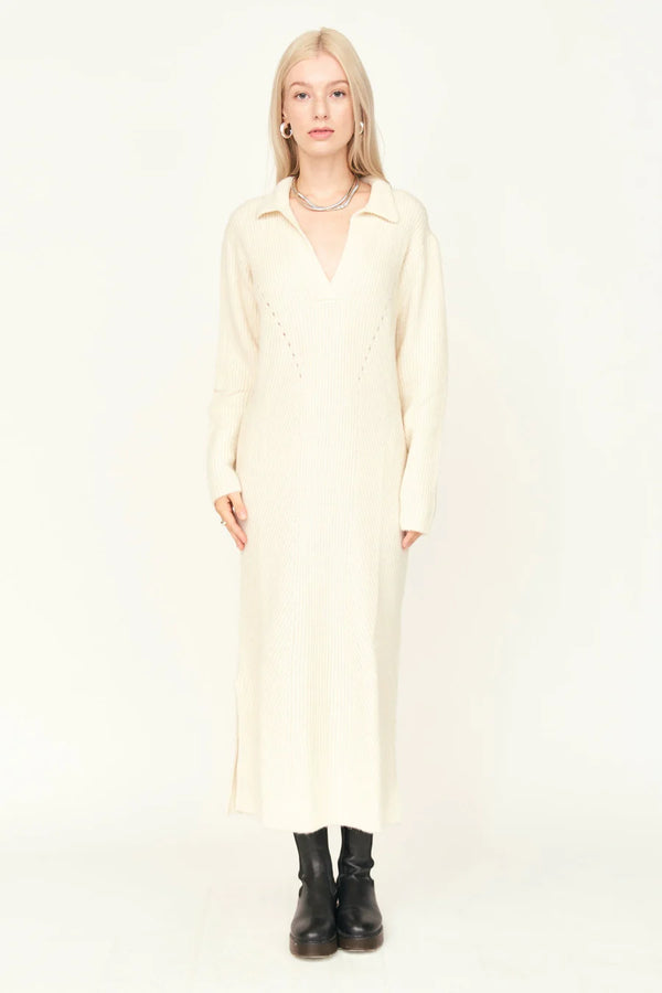 Mirth Jackson Sweater Dress in Ivory