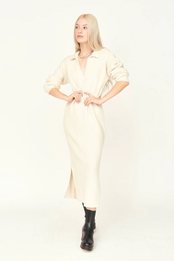 Mirth Jackson Sweater Dress in Ivory