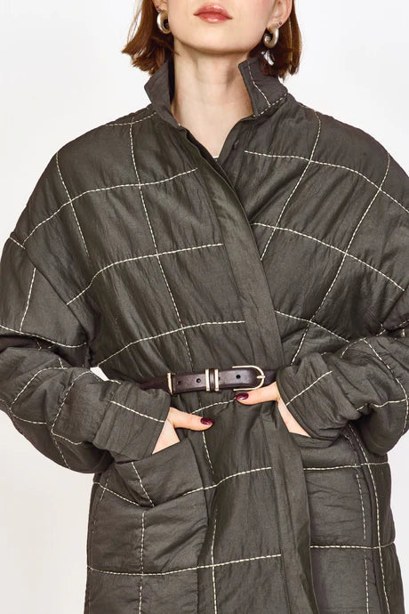 Mirth Tahoe Quilted Jacket in Black Olive